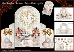 Free Standing Christmas Clock Mini Page Kit