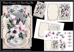 Winter Bouquet 5x7 Shaped Mini Page Kit