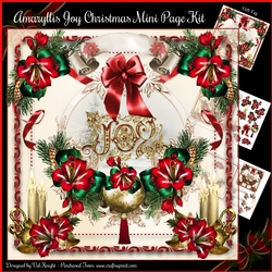 Amaryllis Joy Christmas Mini Page Kit