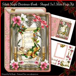 Silent Night Christmas Book 5x7 Shaped Mini Page Kit