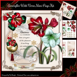 Christmas Amaryllis With Verse Mini Page Kit