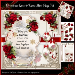 Christmas Rose with Verse Mini Page Kit