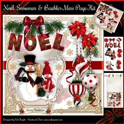 Noel, Snowmen & Baubles Mini Page Kit