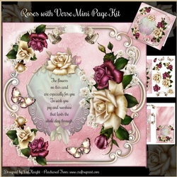 Roses with Verse Mini Page Kit