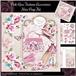 Pink Rose Fashion Accessories Mini Page Kit