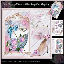 Floral Parasol Handbag & Shoe Mini Page Kit