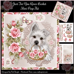 Just For You Roses Basket Mini Page Kit