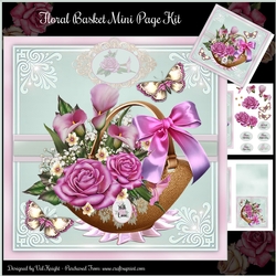 Floral Basket Mini Page Kit