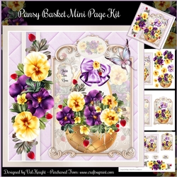 Pansy Basket Mini Page Kit