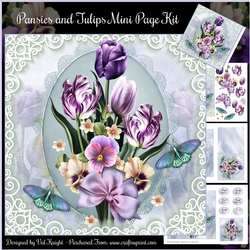 Pansies and Tulips Mini Page Kit