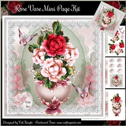 Vase Of Roses Mini Page Kit