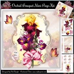 Iris & Orchid Bouquet Mini Page Kit