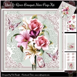 Lilies & Roses Bouquet Mini Page Kit
