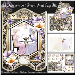Art Deco no4 5x7 Shaped Mini Page Kit