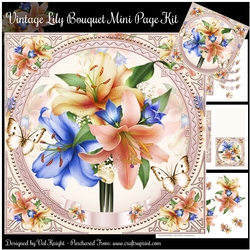 Vintage Lily Bouquet Mini Page Kit