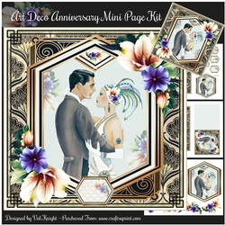 Art Deco Anniversary Mini Page Kit