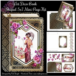 Art Deco Book 5x7 Shaped Mini Page Kit