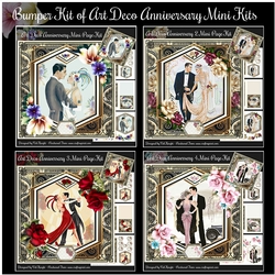 Bumper Kit of Art Deco Anniversary Mini Page Kits