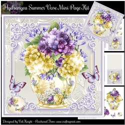 Hydrangea Summer Vase Mini Page Kit