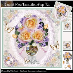Crystal Rose Vase Mini Page Kit