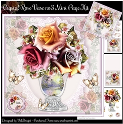 Crystal Rose Vase no3 Mini Page Kit