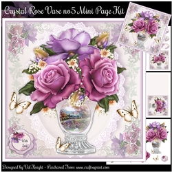 Crystal Rose Vase no5 Mini Page Kit
