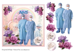 NHS Thank You Card Front With Decoupage