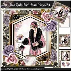 Art Deco Lady 6x6 Mini Page Kit