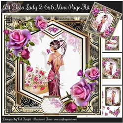 Art Deco Lady no2 6x6 Mini Page Kit