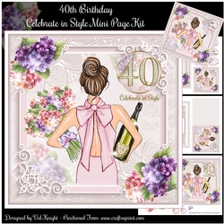 40th Birthday - Celebrate in Style Mini Page Kit