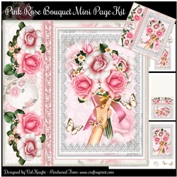 Pink Rose Bouquet Mini Page Kit