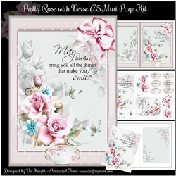 Pretty Rose with Verse A5 Mini Page Kit