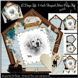 A Dogs Life 4 6x6 Shaped Mini Page Kit