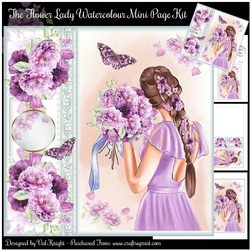 The Flower Lady Watercolour Mini Page Kit