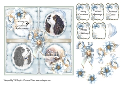 A Pawfect Christmas Card Front With Decoupage