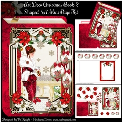 Art Deco Christmas Book 2 5x7 Shaped Mini Page Kit