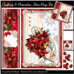 Quilling & Poinsettia Christmas Mini Page Kit   