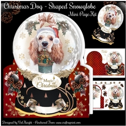 Christmas Dog Snowglobe - Shaped Mini Page Kit