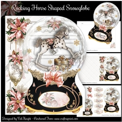 Rocking Horse Christmas Snowglobe Mini Page Kit
