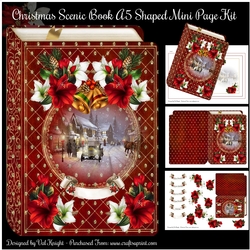 Christmas Scenic Book A5 Shaped Mini Page Kit