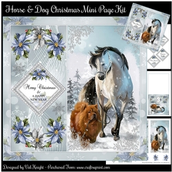 Horse & Dog Christmas Mini Page Kit   