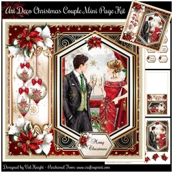 Art Deco Christmas Couple Mini Page Kit