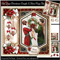 Art Deco Christmas Couple 2 Mini Page Kit   