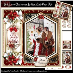 Art Deco Christmas Ladies Mini Page Kit   
