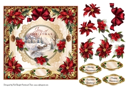 Christmas Card Topper 2 With Decoupage