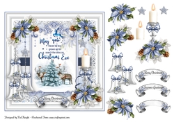 Christmas Card Topper 3 With Decoupage