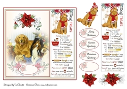 Dog Treats Recipe Topper With Decoupage
