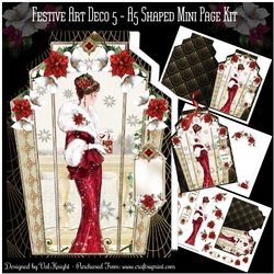 Festive Art Deco 5 - A5 Shaped Mini Page Kit