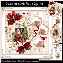 Santa At Work Christmas Mini Page Kit