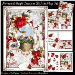 Merry and Bright Christmas A5 Mini Page Kit